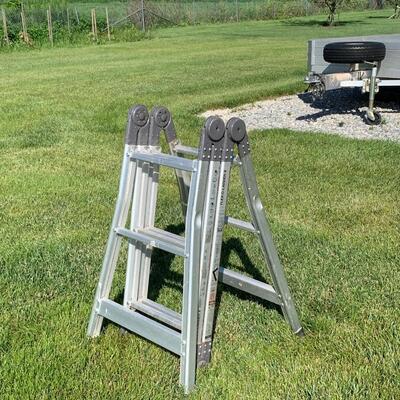 Lot 528R: Flex-O-Ladder II Multipurpose Aluminum Ladder