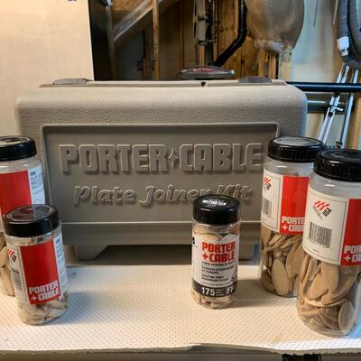 Lot 168: Porter Cable Plate Joiner Kit & Joining Biscuits