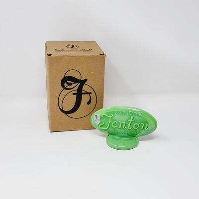 2009 FENTON CHAMELEON GREEN OVAL LOGO - GIFT SHOP ONLY ITEM