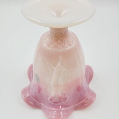 2008 FENTON ROSALENE SHINY 6 POINT DANCING LADIES VASE FFOGKC