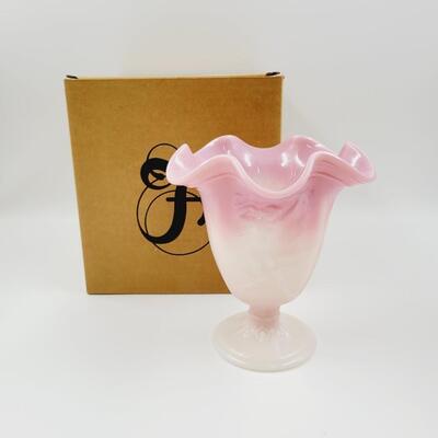 2008 FENTON ROSALENE SHINY 6 POINT DANCING LADIES VASE FFOGKC