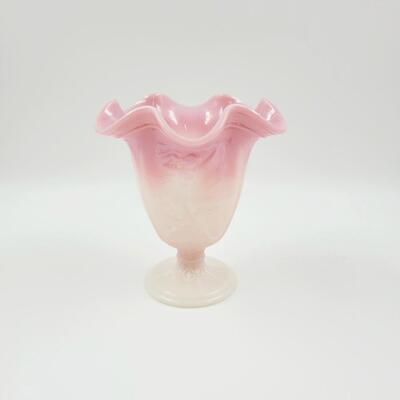 2008 FENTON ROSALENE SHINY 6 POINT DANCING LADIES VASE FFOGKC