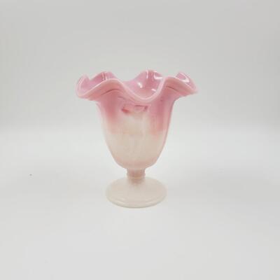 2008 FENTON ROSALENE SHINY 6 POINT SATIN FOOT DANCING LADIES VASE FFOGKC