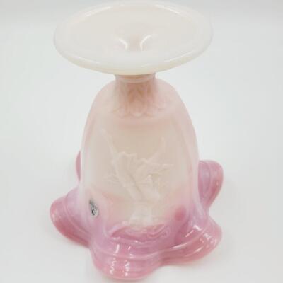 2008 FENTON ROSALENE SHINY 6 POINT SATIN FOOT DANCING LADIES VASE FFOGKC