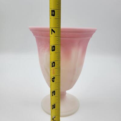 2008 FENTON ROSALENE SATIN FLARE DANCING LADIES VASE