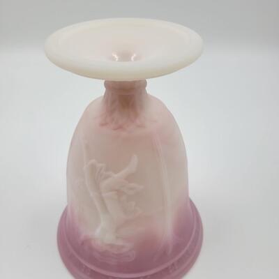 2008 FENTON ROSALENE SATIN FLARE DANCING LADIES VASE