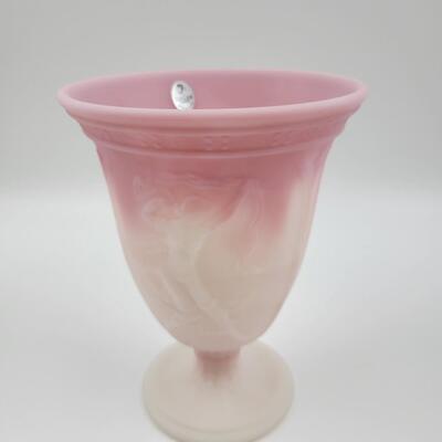 2008 FENTON ROSALENE SATIN FLARE DANCING LADIES VASE