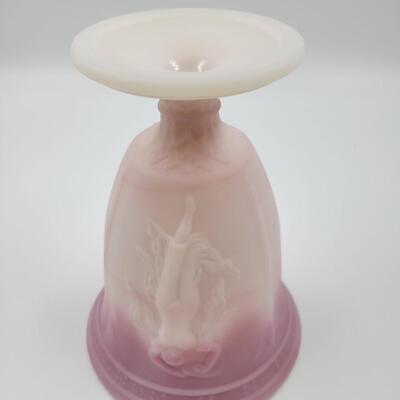 2008 FENTON ROSALENE SATIN FLARE DANCING LADIES VASE