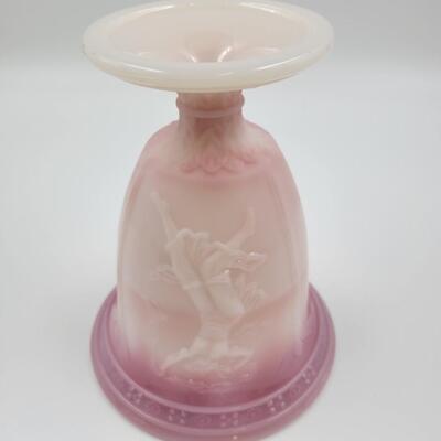 2008 FENTON ROSALENE SHINY FLARE SATIN FOOT DANCING LADIES VASE FFOGKC