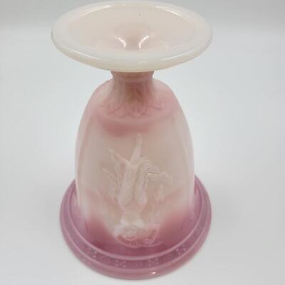 2008 FENTON ROSALENE SHINY FLARE SATIN FOOT DANCING LADIES VASE FFOGKC