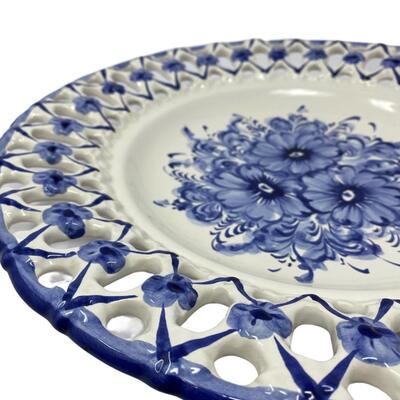 Vestal of Portugal Glazed Blue and White Plate