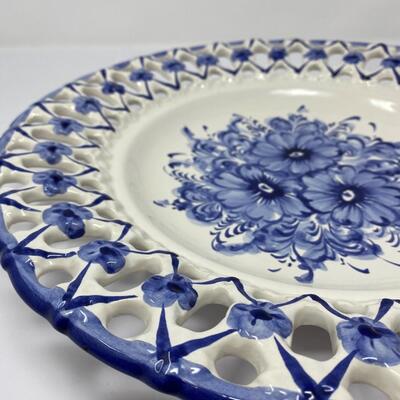 Vestal of Portugal Glazed Blue and White Plate