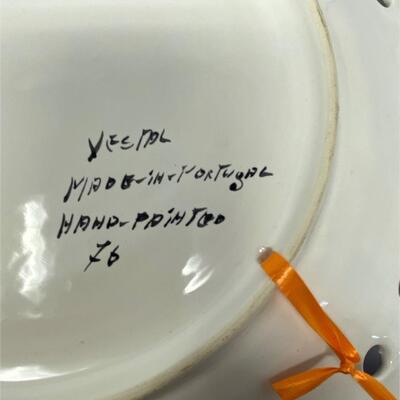 Vestal of Portugal Glazed Blue and White Plate