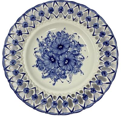 Vestal of Portugal Glazed Blue and White Plate