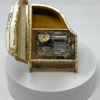 Vintage Evergreen Piano Music Box and Swarovski Crystal Memories Piano 