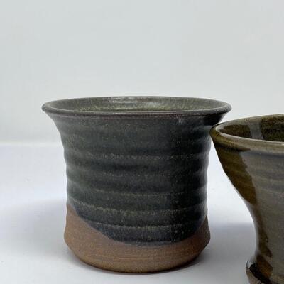 1980s To 1990s Vintage Studio Art Mixed Pottery Set Signed Gregory
