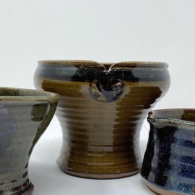 1980s To 1990s Vintage Studio Art Mixed Pottery Set Signed Gregory