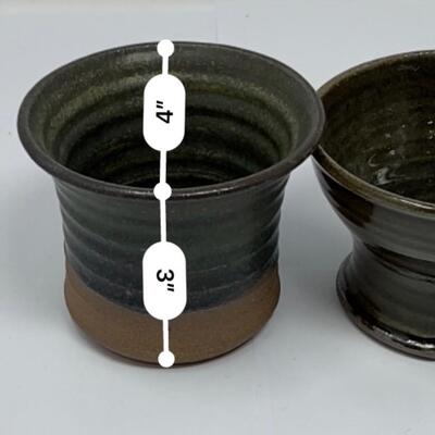 1980s To 1990s Vintage Studio Art Mixed Pottery Set Signed Gregory