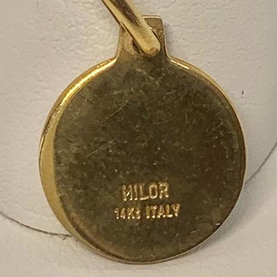 LOT 6: 14k 1.3g Small Milor Italy St. Jude Pendant