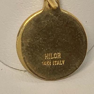 LOT 6: 14k 1.3g Small Milor Italy St. Jude Pendant
