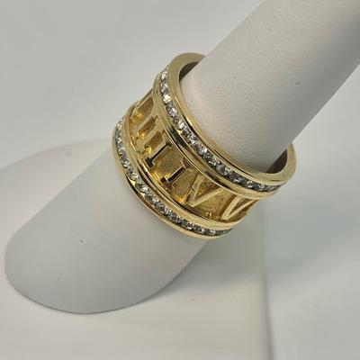 LOT 42: 925 NH  Roman Numeral Ring by Michael Valitutti - Size 8