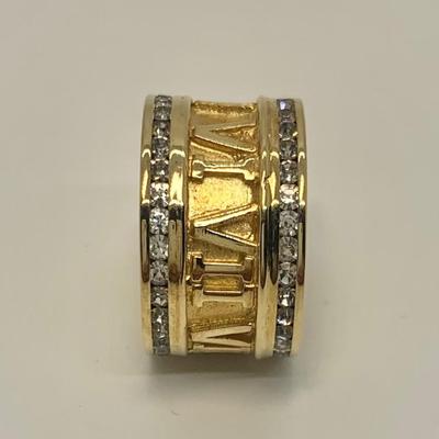 LOT 42: 925 NH  Roman Numeral Ring by Michael Valitutti - Size 8