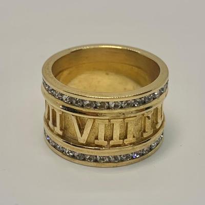 LOT 42: 925 NH  Roman Numeral Ring by Michael Valitutti - Size 8