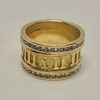 LOT 42: 925 NH  Roman Numeral Ring by Michael Valitutti - Size 8