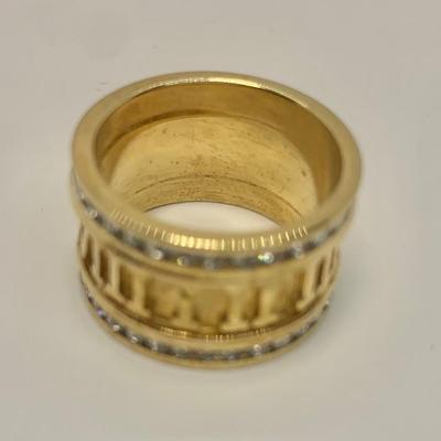 LOT 42: 925 NH  Roman Numeral Ring by Michael Valitutti - Size 8
