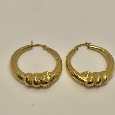LOT 43: 18k SLC 4.9g Druzy Hoops