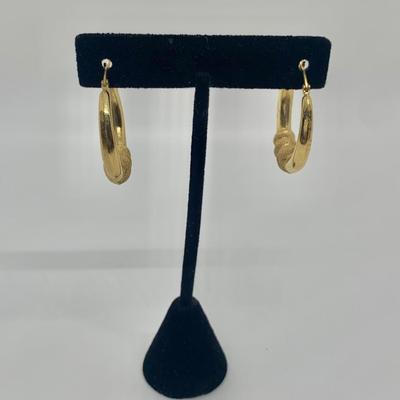 LOT 43: 18k SLC 4.9g Druzy Hoops