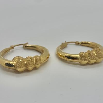 LOT 43: 18k SLC 4.9g Druzy Hoops