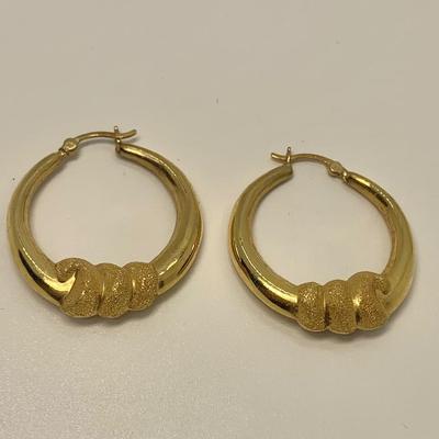 LOT 43: 18k SLC 4.9g Druzy Hoops