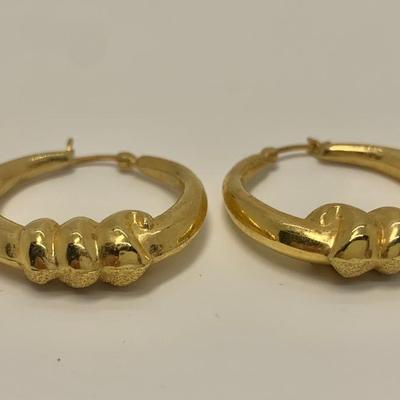 LOT 43: 18k SLC 4.9g Druzy Hoops
