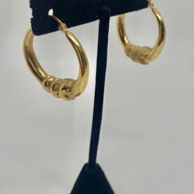 LOT 43: 18k SLC 4.9g Druzy Hoops