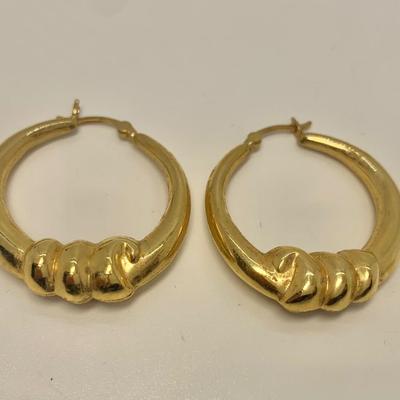 LOT 43: 18k SLC 4.9g Druzy Hoops