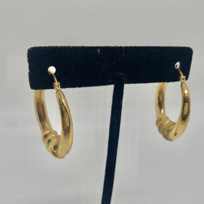 LOT 43: 18k SLC 4.9g Druzy Hoops