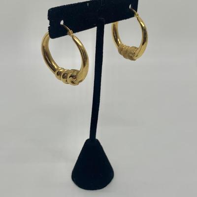 LOT 43: 18k SLC 4.9g Druzy Hoops