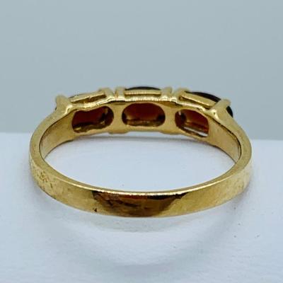 LOT 84: 14K Gold Garnet Pinky Ring - Size 4 - 1.67 gtw