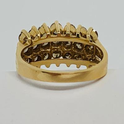 LOT 119: Diamond Cluster Ring - 14K Gold - Size 7 - 5.72 gtw