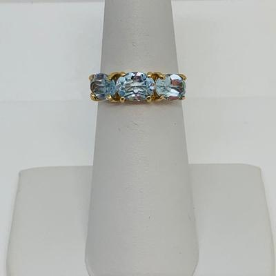 LOT 135: Topaz & 14K Gold Size 6 Ring - 2.39 gtw