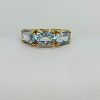LOT 135: Topaz & 14K Gold Size 6 Ring - 2.39 gtw