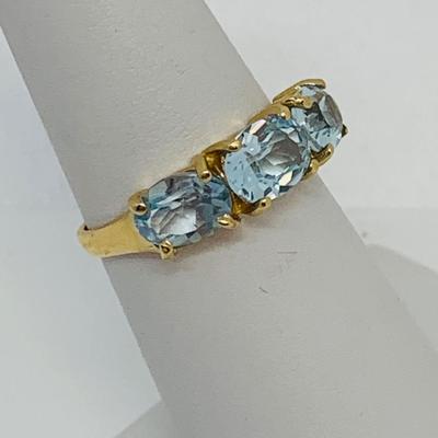 LOT 135: Topaz & 14K Gold Size 6 Ring - 2.39 gtw
