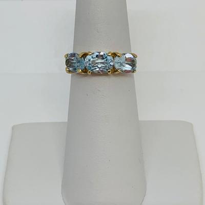LOT 135: Topaz & 14K Gold Size 6 Ring - 2.39 gtw