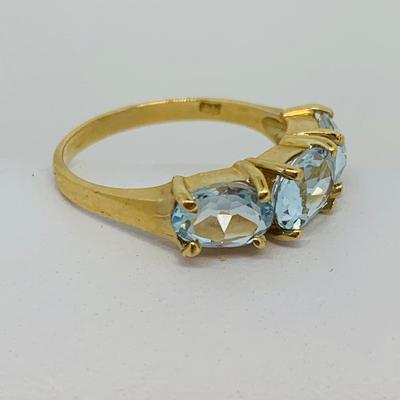 LOT 135: Topaz & 14K Gold Size 6 Ring - 2.39 gtw