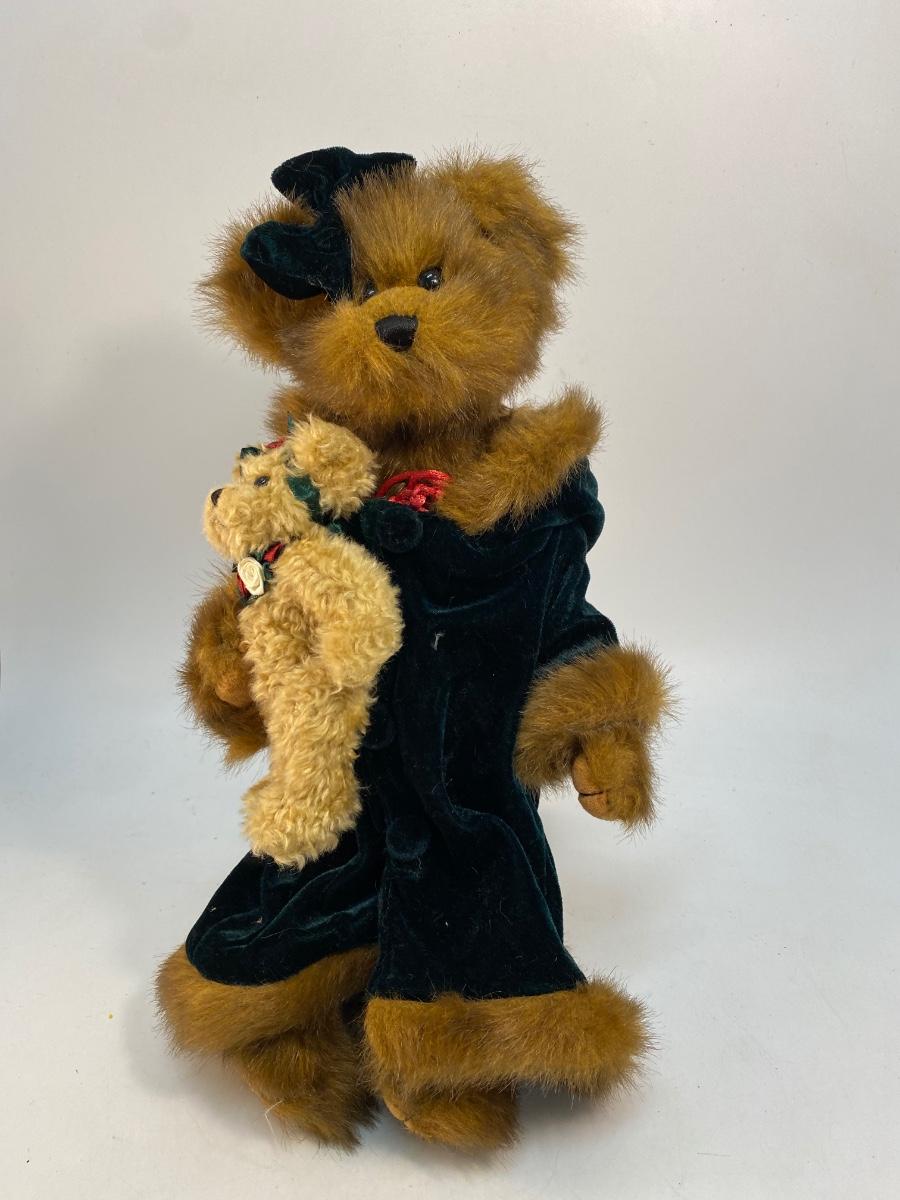 The Bearington Collection Brown Teddy Bear with Stuffed Bear Stand ...
