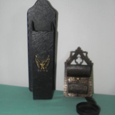 VINTAGE CAST IRON MATCH HOLDERS