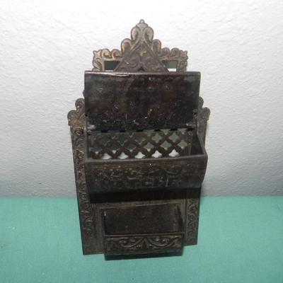 VINTAGE CAST IRON MATCH HOLDERS