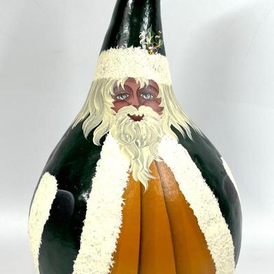 Painted gourd Santa Claus Christmas decor