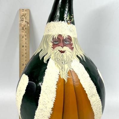 Painted gourd Santa Claus Christmas decor